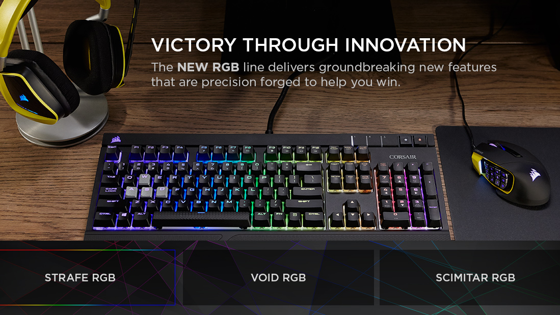 Corsair's new RGB Keyboards, Mice, and Headsets