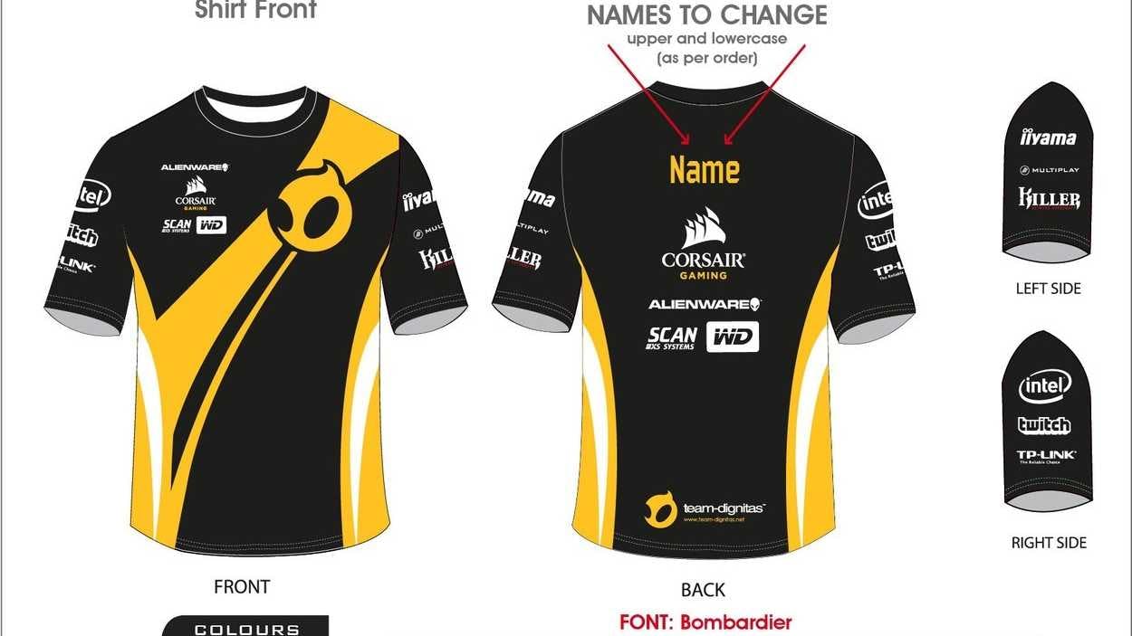 Get your Team Dignitas Jersey with your name on the back!